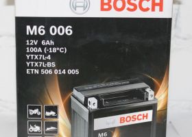 Аккумулятор BOSCH M6 006 YTX7L-BS YTX7L-4 оригинал (арт. 0092M60060), аналог YTX7LBS YTX7L4